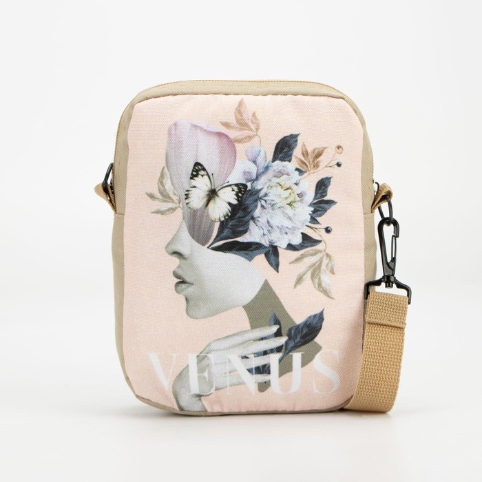 Сумка «Нежность», 15х3х20, отд на молнии, длин ремень, бежевая Сумка «Нежность», 15х3х20, отд на молнии, длин ремень, бежевая