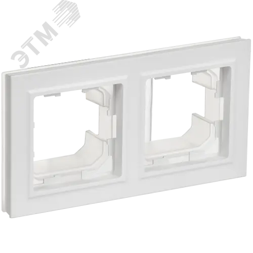 BRITE Рамка 2-местная IP44 РУ-2-БрАБ-44 арктический белый IEK