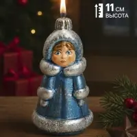 Свеча новогодняя &laquo;Снегурочка&raquo;, 5.5&times;5.5&times;11 см
