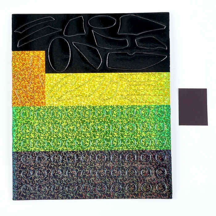 Аппликация стикерами форменная на магните «Желтая тачка», набор для творчества, стикерная мозаика Аппликация стикерами форменная на магните «Желтая тачка», набор для творчества, стикерная мозаика