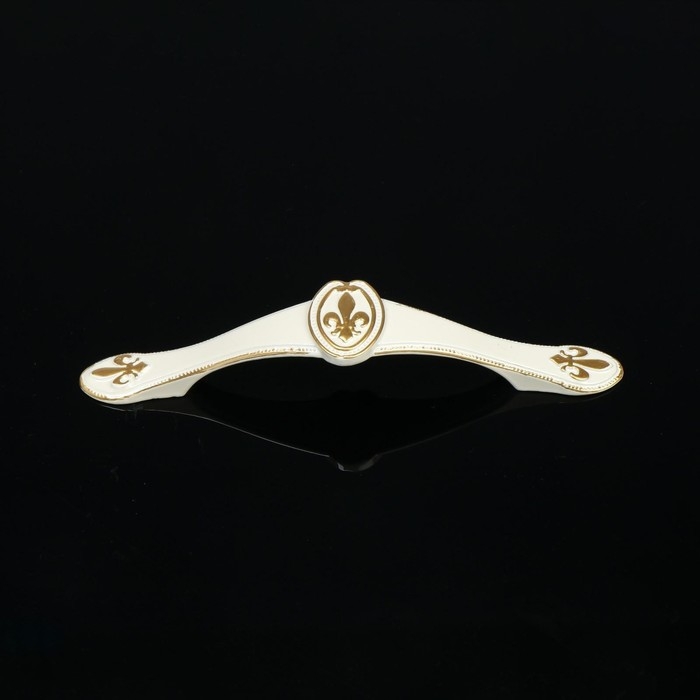 Ручка-скоба LIGHT, м/о 96 мм, белая с золотом Ручка-скоба LIGHT, м/о 96 мм, белая с золотом