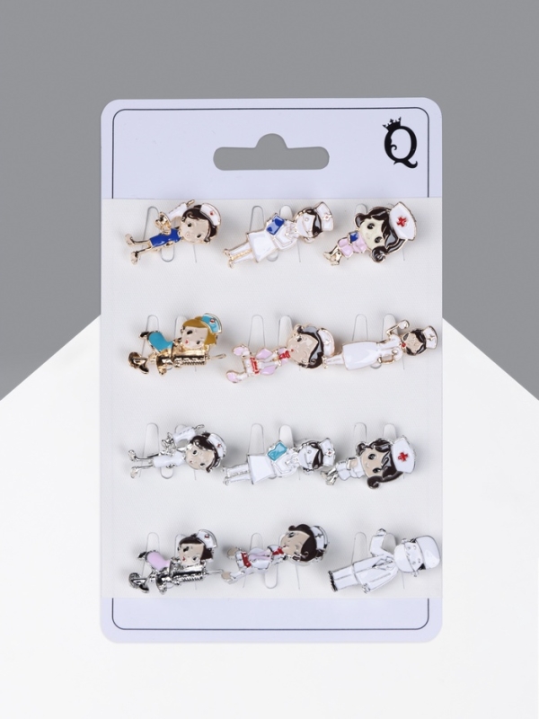 Брошь «Медсестричка», форма МИКС, цвет МИКС (неделимая фасовка 12 шт., цена за шт.)