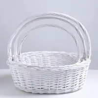 Набор корзин плетёных 3 шт., 46&times;39&times;16/40&times;34&times;14/36&times;28&times;12 см, ива