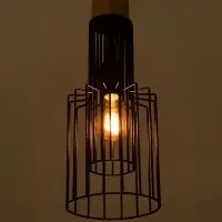 Светильник &laquo;Крит&raquo; 1&times;40 Вт Е27 черный/коричневый 16&times;16&times;40.5(140)см