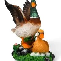 Садовая фигура из полистоуна &laquo;Утка с селезнем&raquo;, 24&times;17&times;35 см