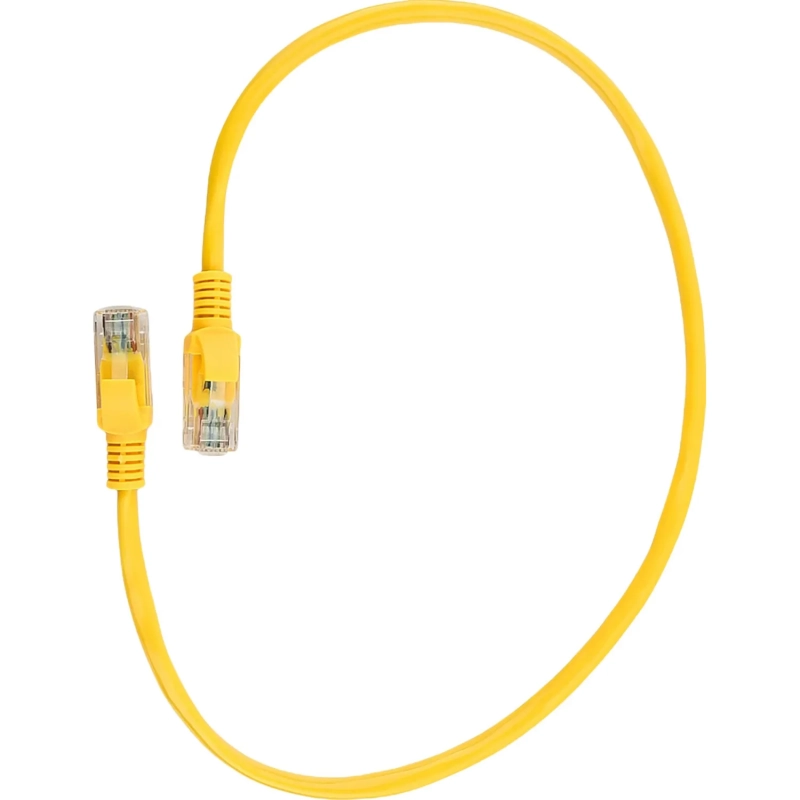 Патч-корд UTP Cablexpert PP10-0.25M/Y кат.5e, 0.25 м, литой, (желтый)