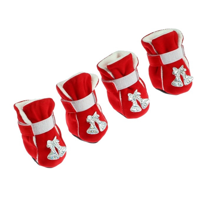 Ботинки Ботинки "Бубенцы", набор 4 шт, размер S, красные