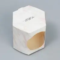 Коробка бонбоньерка, упаковка подарочная, &laquo;Мрамор&raquo;, 8&times;7.5&times;6 см