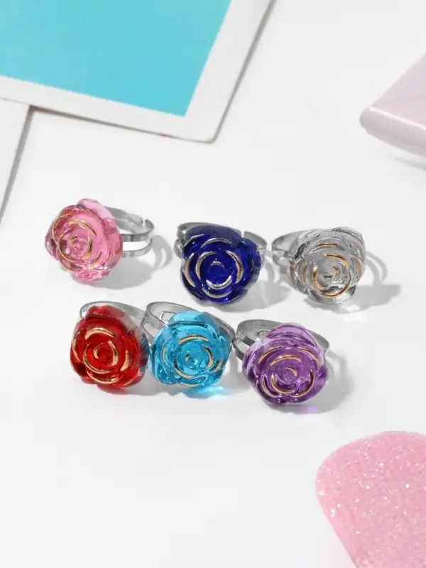 Кольцо &laquo;Выбражулька. Розочка&raquo;, МИКС, безразмерное