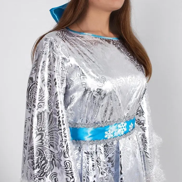 Карнавальный костюм «Зимушка», платье, кокошник, р. 46-48 Карнавальный костюм «Зимушка», платье, кокошник, р. 46-48