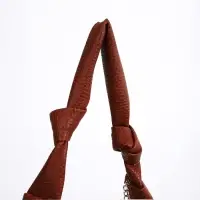 Сумка - мешок женская на молнии, 39&times;11&times;27 см, коричневая