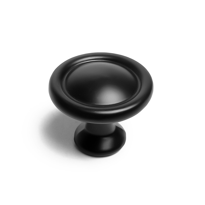 Ручка кнопка ТУНДРА РК044BL, черная, 8 шт TMP