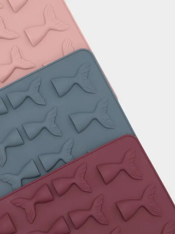 Форма для шоколада Доляна &laquo;Хвост&raquo;, силикон, 25&times;22.5&times;0.4 см, 18 ячеек (5.3&times;4 см), МИКС