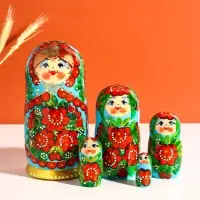 Матрёшка дерево &laquo;Аленка&raquo;, 5-ти кукольная, 18 см, ручная работа, МИКС
