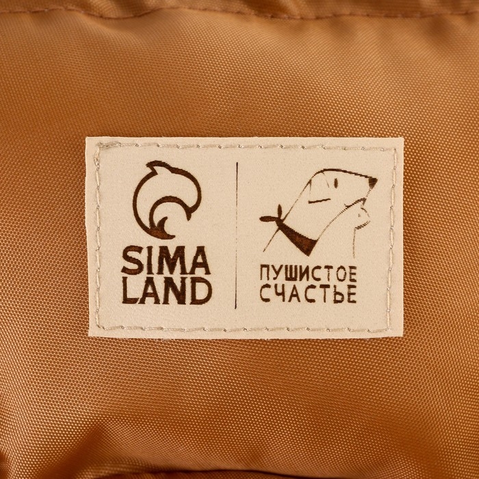 Лежанка для кошек и собак двусторонняя светло-коричневая, 50-30х12 см Лежанка для кошек и собак двусторонняя светло-коричневая, 50-30х12 см