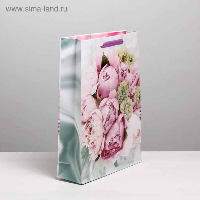 Пакет подарочный ламинированный вертикальный, упаковка, «Радости!», L 31 х 40 х 11.5