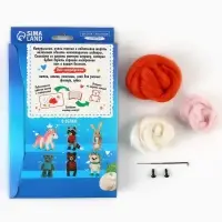 Валяние из шерсти. Игрушка &laquo;Рыжий котёнок&raquo;, набор для творчества
