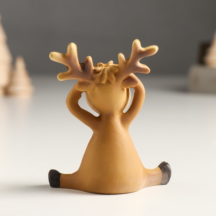 Сувенир полистоун  Сувенир полистоун "Лосик - не вижу, не слышу, не скажу" МИКС 7х3,5х7,5 см