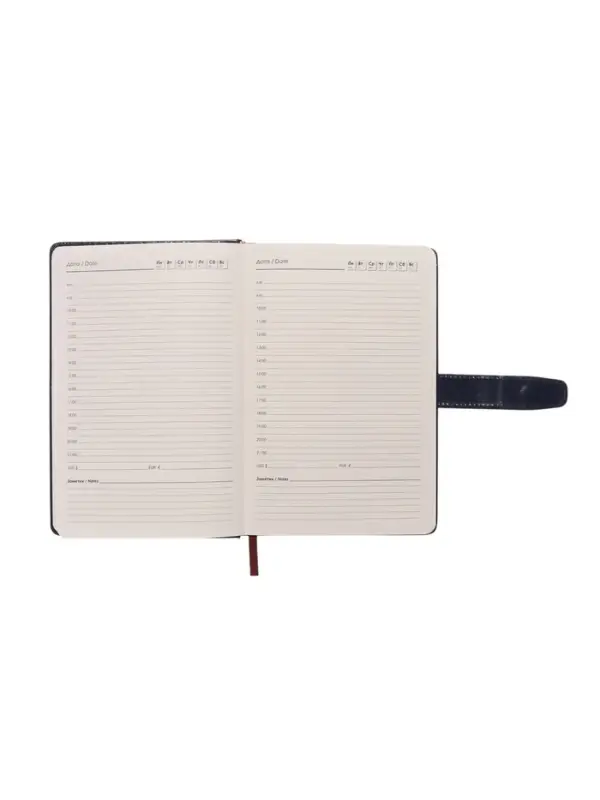 Ежедневник недатированный формат А5, с хлястиком, 128л, линия, пвх, Синий Ежедневник недатированный формат А5, с хлястиком, 128л, линия, пвх, Синий