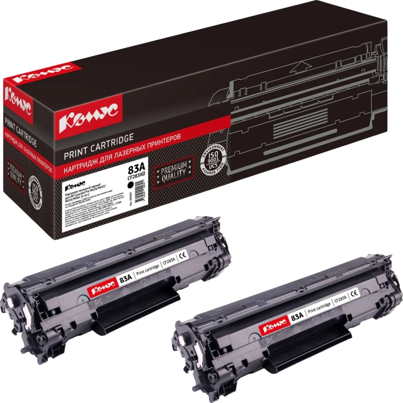 Картридж лазерный Комус 83A CF283AD чер. для HP LJ Pro M201 (2шт/уп)