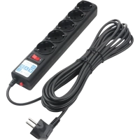 Сетевой фильтр Power Cube B 3.0 м 5 розеток (черный) 10А/2,2кВт(SPG5-С3)