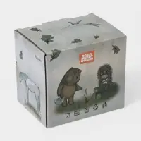 Кружка КОРАЛЛ &laquo;Ёжик в тумане&raquo;, 380 мл, фарфор, белая