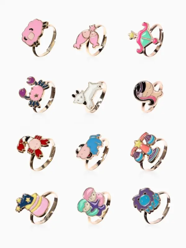 Кольцо &laquo;Выбражулька. Знаки зодиака&raquo;, форма МИКС, МИКС, безразмерное