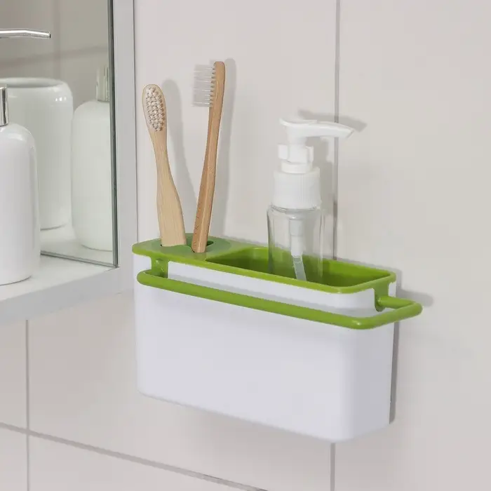 Подставка для ванных и кухонных принадлежностей, 20×9×9 см, цвет МИКС Подставка для ванных и кухонных принадлежностей, 20×9×9 см, цвет МИКС