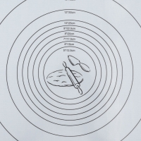 Коврик для выпечки и раскатки теста с разметкой, армированный «Эрме», силикон, 59,5×40 см, белый