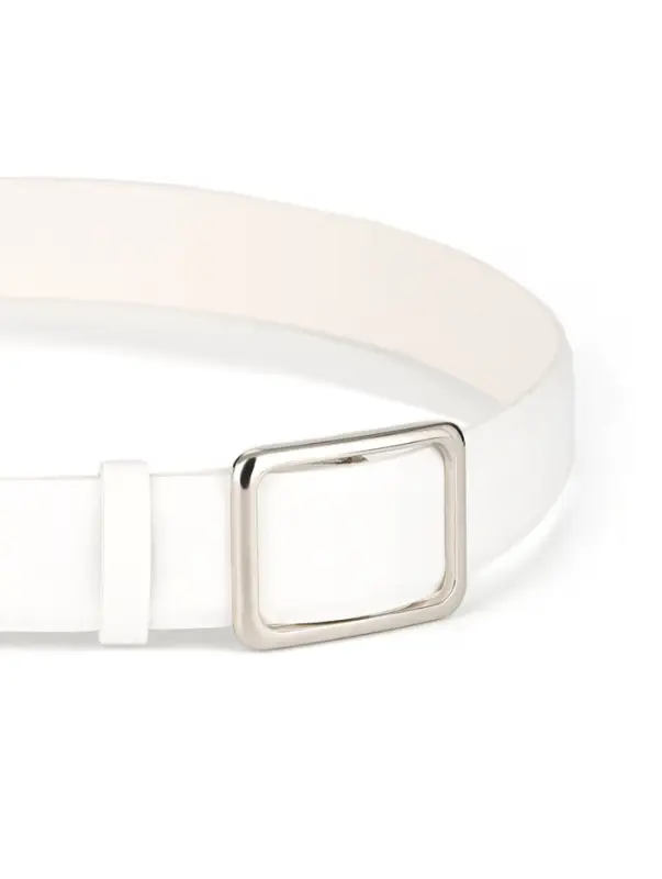 Ремень женский, 3.5&times;110 см, пряжка матовая, затяжка, белый