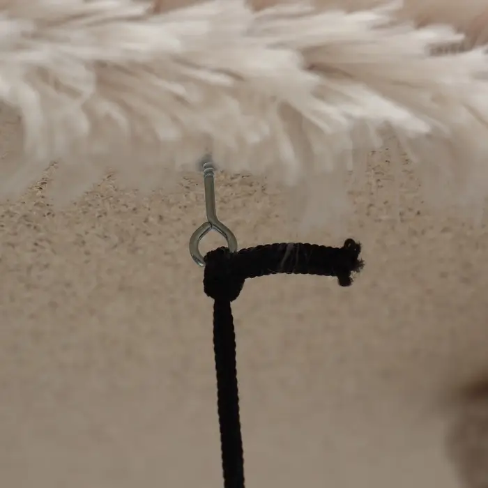 Когтеточка c лежанкой &laquo;Пижон&raquo;, 58&times;36&times;39 см, овальная, пушистый мех, джут, бежевая