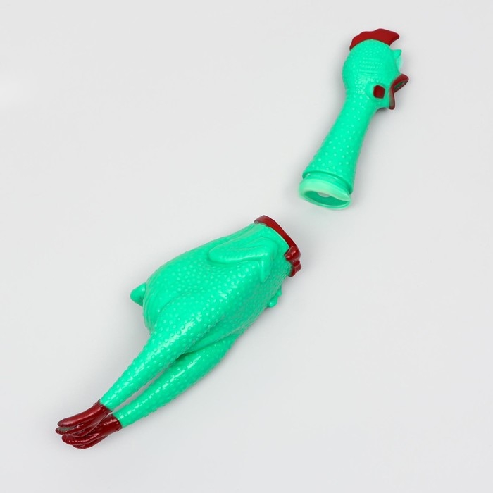Игрушка пищащая Игрушка пищащая "Задумчивая курица XL" для собак, 41 см, зелёная