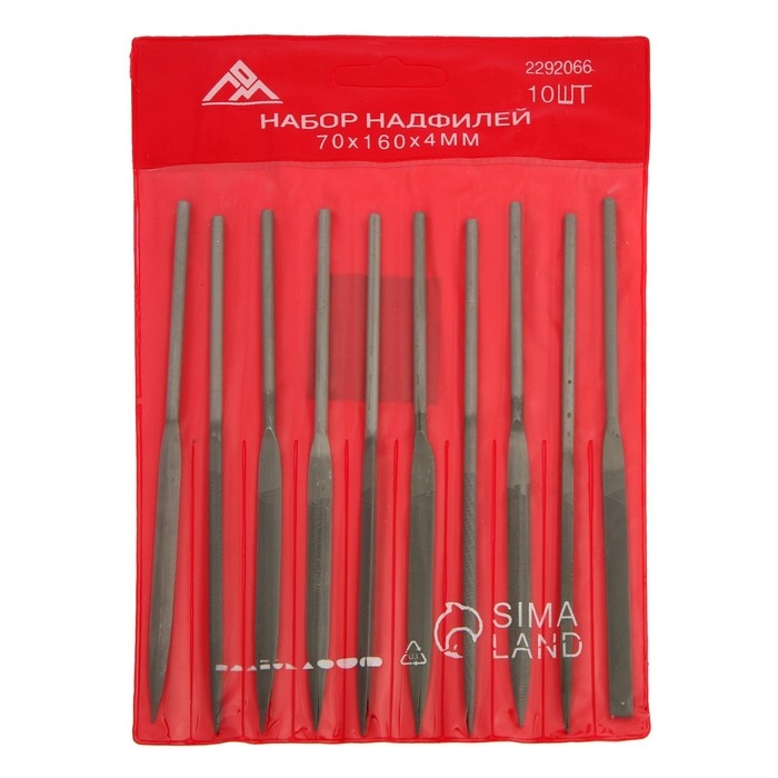 Набор надфилей ЛОМ, металлические рукоятки, 70 х 160 х 4 мм, 10 шт. Набор надфилей ЛОМ, металлические рукоятки, 70 х 160 х 4 мм, 10 шт.