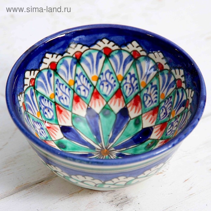 Пиала Риштанская керамика  Пиала Риштанская керамика "Узоры",  9,5 см микс