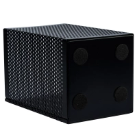 Подставка-стакан Deli 108x72x72мм квадратная металл сетка черн