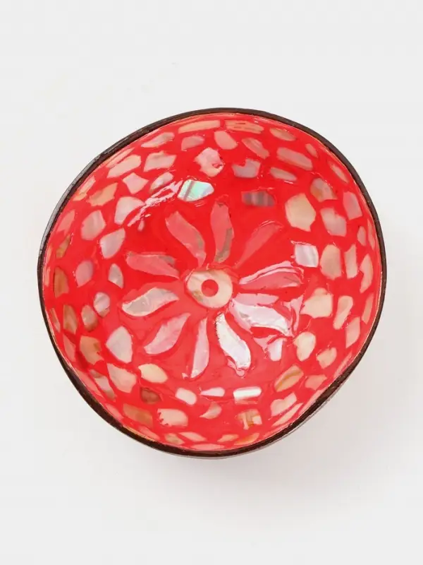 Чаша &laquo;Пламя&raquo;, 14&times;14&times;6 см, кокос