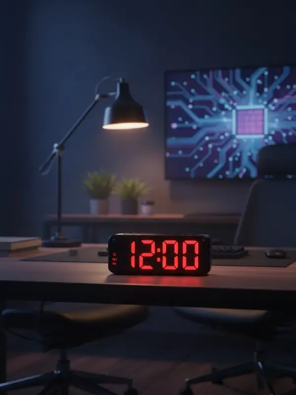 Часы электронные настольные, будильник, вибрация, от USB, от батареек 2&times;АА