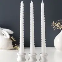 Набор свечей витых 25 см, 3 шт., 57 г, 5 ч, белый