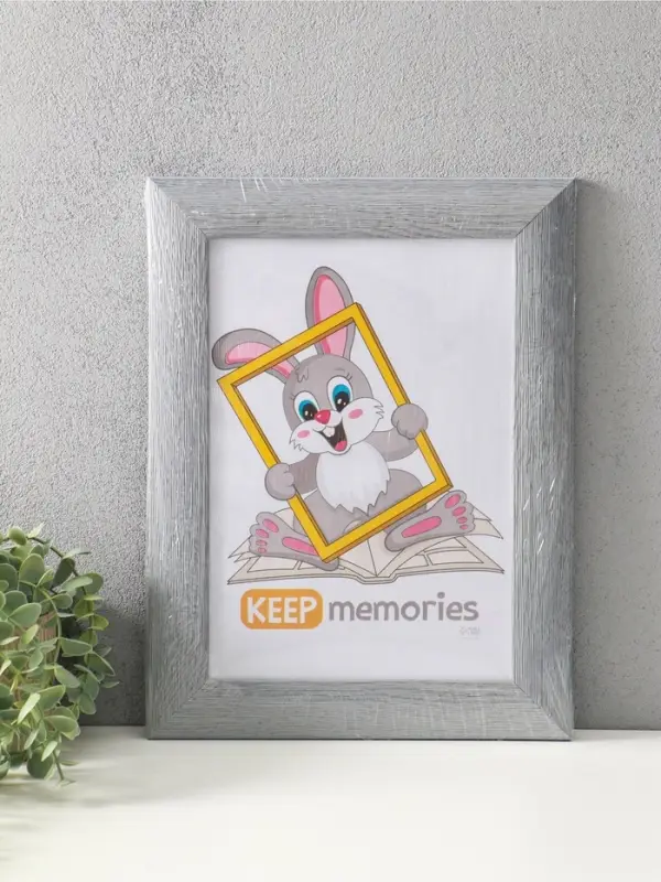 Фоторамка для фото 21&times;30 см Keep memories Luxe Elegance, с ножкой, пластик, серо-голубой, (пластиковый экран)