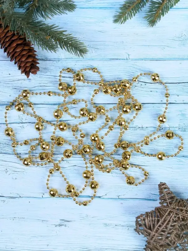 Бусы на ёлку &laquo;Шары&raquo;, длина 2.7 м, d=14 мм, МИКС