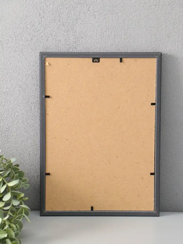 Фоторамка для фото 21х29,7 см (А4) "Oframe", пластик, чёрный, (пластиковый экран)