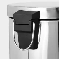 Ведро мусорное с педалью Доляна, 20 л, нержавеющая сталь, хромированное