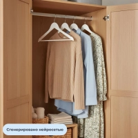 Вешалка-плечики WW_LH001-W/6612NM-W3 дерев,перек,плос,р48-50бел.УП3шт