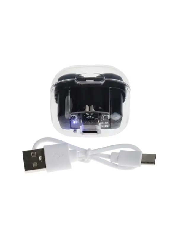 Наушники беспроводные Mybit Pro13, TWS, вкладыши, Bluetooth 5.0, 30/180 мАч, чёрные в прозрачном кейсе Наушники беспроводные Mybit Pro13, TWS, вкладыши, Bluetooth 5.0, 30/180 мАч, чёрные в прозрачном кейсе