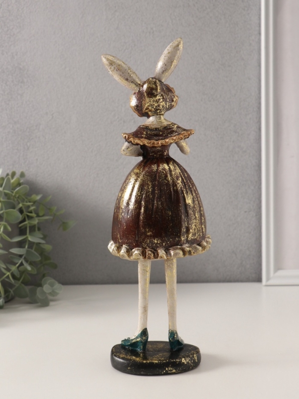 Сувенир полистоун Сувенир полистоун "Зайка в платье с рюшами" 8х9,5х30 см