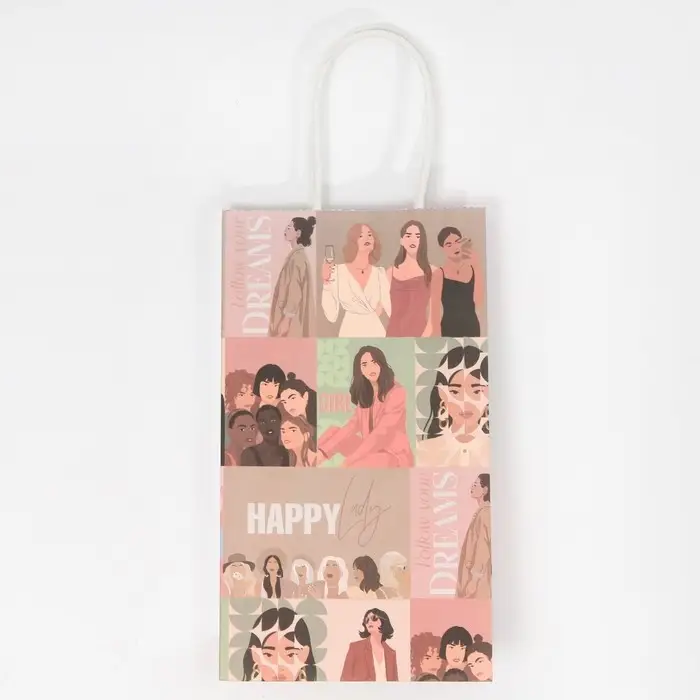 Пакет подарочный крафтовый, упаковка, &laquo;Стиль&raquo;, 12 х 21 х 9 см