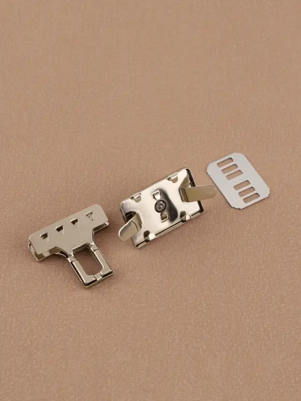 Застёжка для сумки, 3.3&times;3.3 см, цвет серебряный