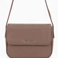 Сумка женская мессенджер TEXTURA на магните, 25&times;7.5&times;19 см, бежевая