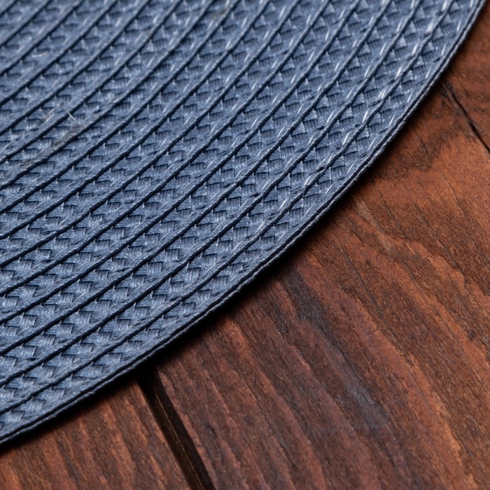 Салфетка сервировочная Доляна  "Классика", цв.синий, d 38 см