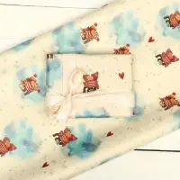 Бумага упаковочная, крафт «Парочка», 70×100 см, 1 лист
